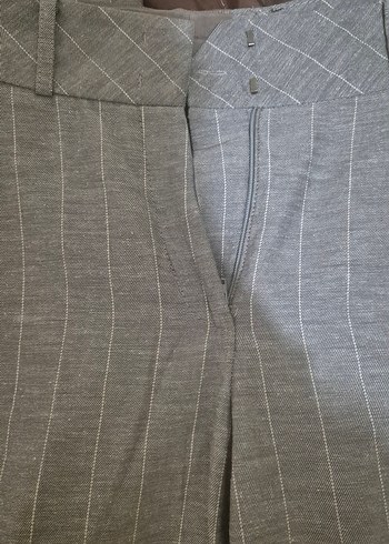 chima Gri çizgili Kadın ceket Pantolon takım - Görsel 4