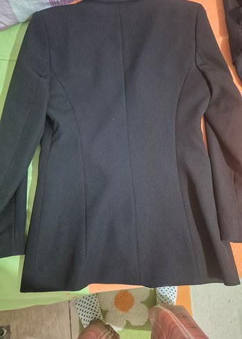 Düğmeli Siyah Kadın Blazer Ceket - Görsel 3