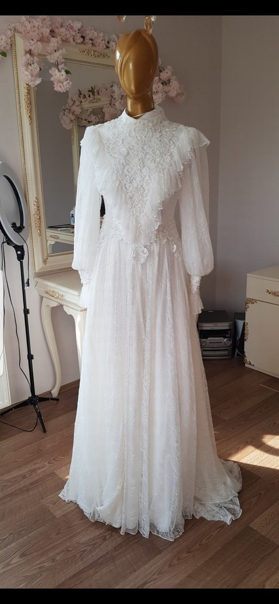 Vintage gelinlik nikah elbisesi - Görsel 2