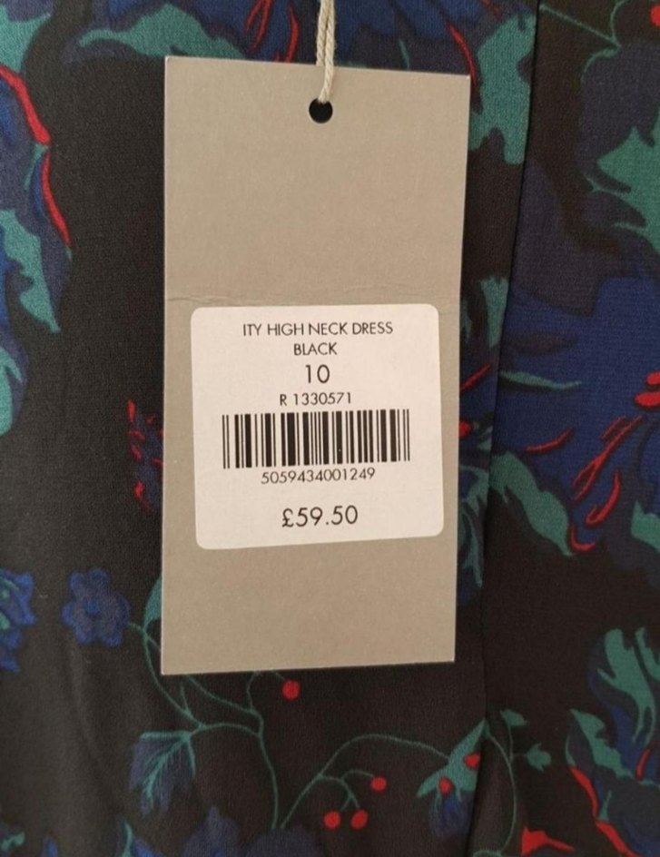 Uzun Kollu, Pileli, Bağlama Desenli Uzun Elbise - Görsel 3