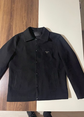 Prada Dugmeli Siyah Erkek Midi Ceket