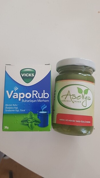 Vaporub ve aselya krem
