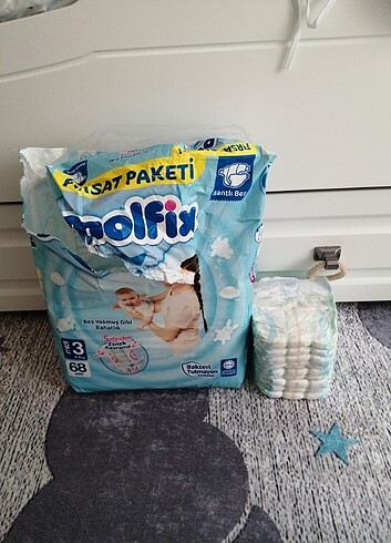 Molfix 3 numara bebek bezi 45 adet