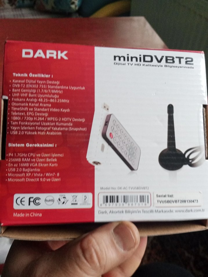 Dark miniDVB T2 USB Uydu Alıcısı 1080p - Görsel 2