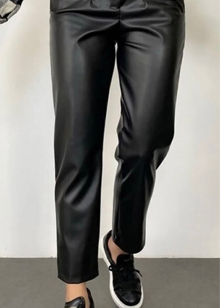 Deri içi pamuk pantolon - Görsel 3