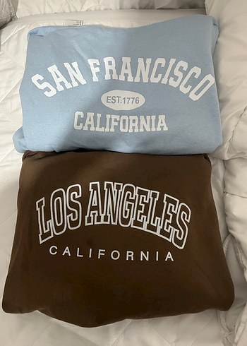 Kadın Kahverengi Kapüşonlu Baskılı Sweatshirt - Görsel 2