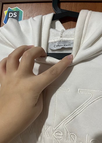 Beyaz Calvin Klein Sweatshirt Kadın - Görsel 3