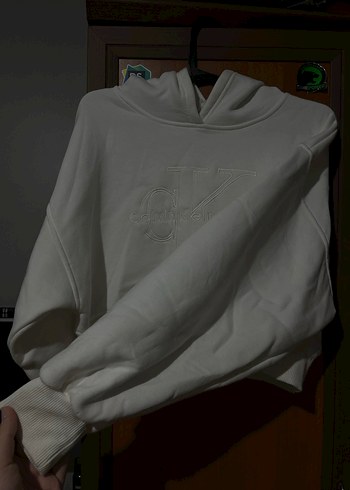 Beyaz Calvin Klein Sweatshirt Kadın - Görsel 2