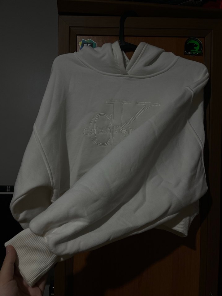 Beyaz Calvin Klein Sweatshirt Kadın - Görsel 2