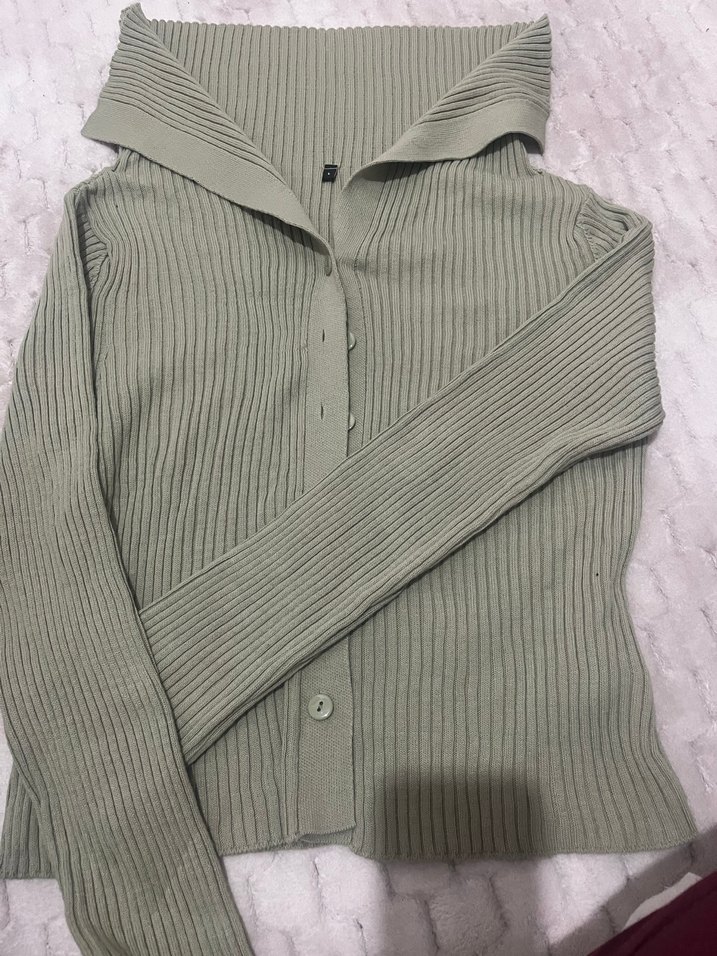 Bej Kadın Triko Uzun Kollu Fitted Kazak - Görsel 4