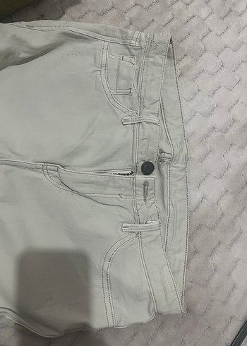 Gri Midi Denim Kadın Pantolon - Görsel 2