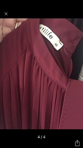 xl Beden Bordo tesettür elbise