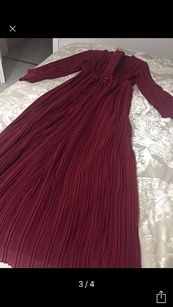 xl Beden bordo Renk Bordo tesettür elbise