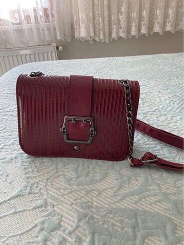 Primark bordo minik çanta