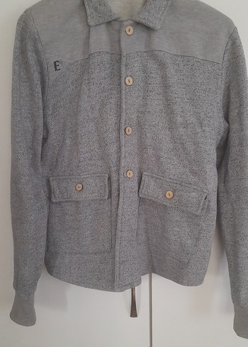 Gri Düğmeli Erkek Polar Ceket - Görsel 5