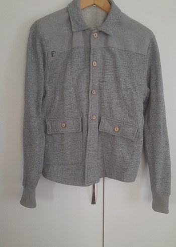 Gri Düğmeli Erkek Polar Ceket - Görsel 6