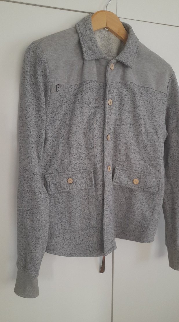 Gri Düğmeli Erkek Polar Ceket - Görsel 3