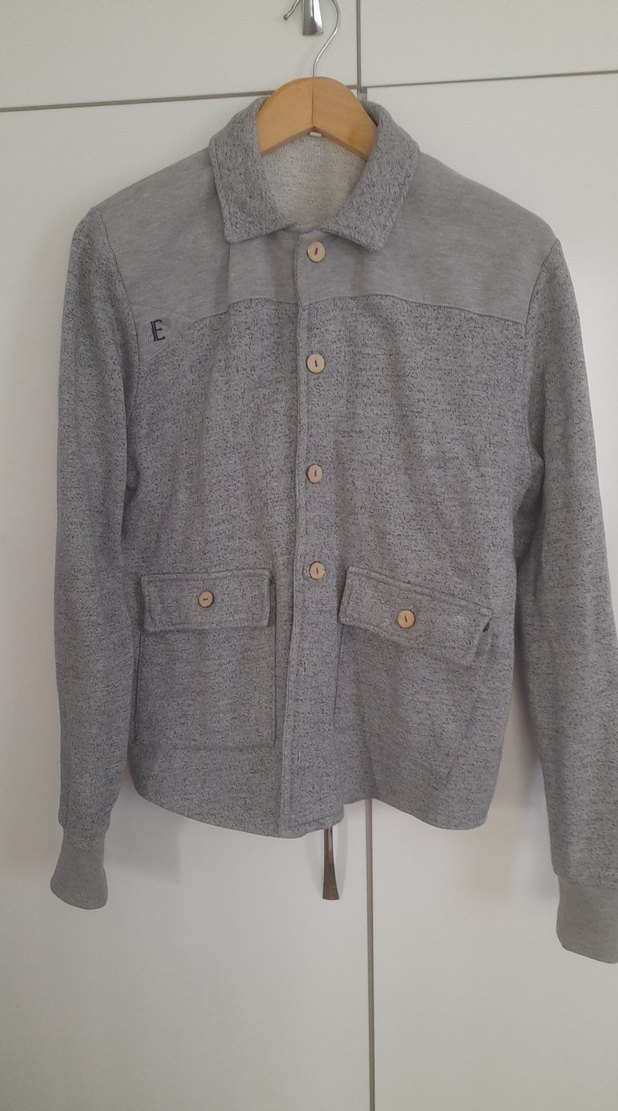 Gri Düğmeli Erkek Polar Ceket - Görsel 4