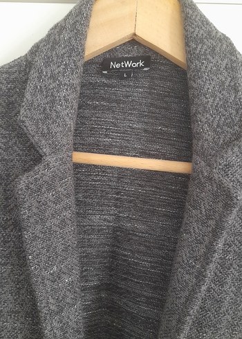 Düğmeli Gri Erkek Yün Ceket - Görsel 2