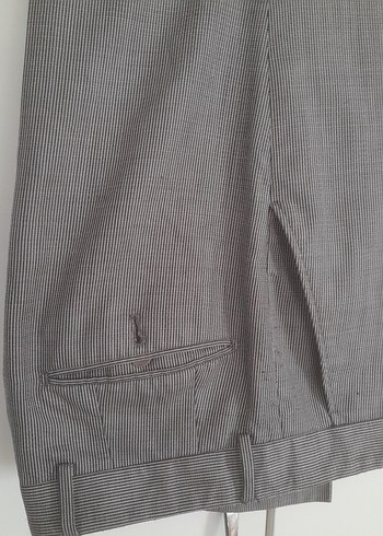 Gri Düğmeli Erkek Kumaş Pantolon - Görsel 4