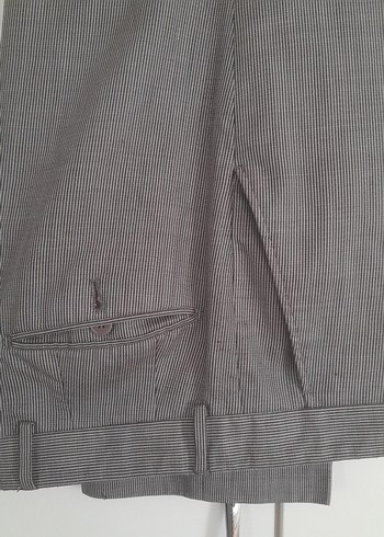 Gri Düğmeli Erkek Kumaş Pantolon - Görsel 2