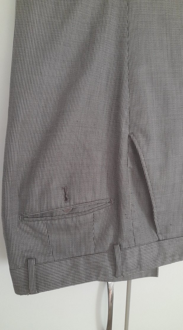 Gri Düğmeli Erkek Kumaş Pantolon - Görsel 4