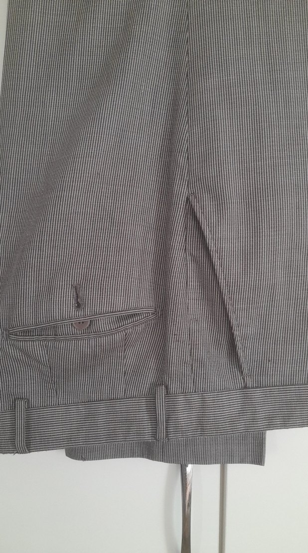 Gri Düğmeli Erkek Kumaş Pantolon - Görsel 2