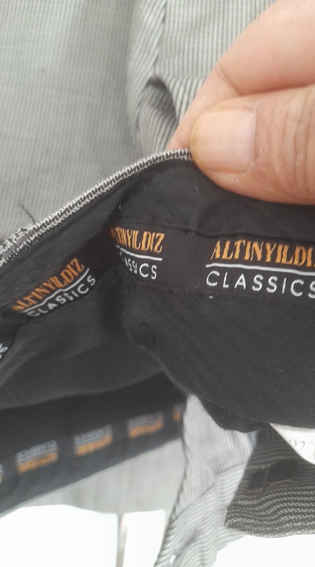 Gri Düğmeli Erkek Kumaş Pantolon - Görsel 3