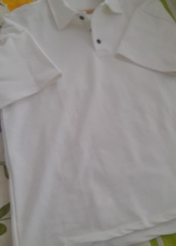 Erkek Beyaz Kısa Kollu Polo Tişört - Görsel 3