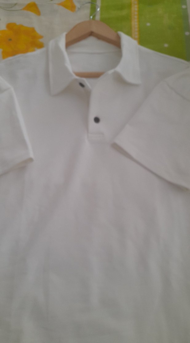 Erkek Beyaz Kısa Kollu Polo Tişört - Görsel 2