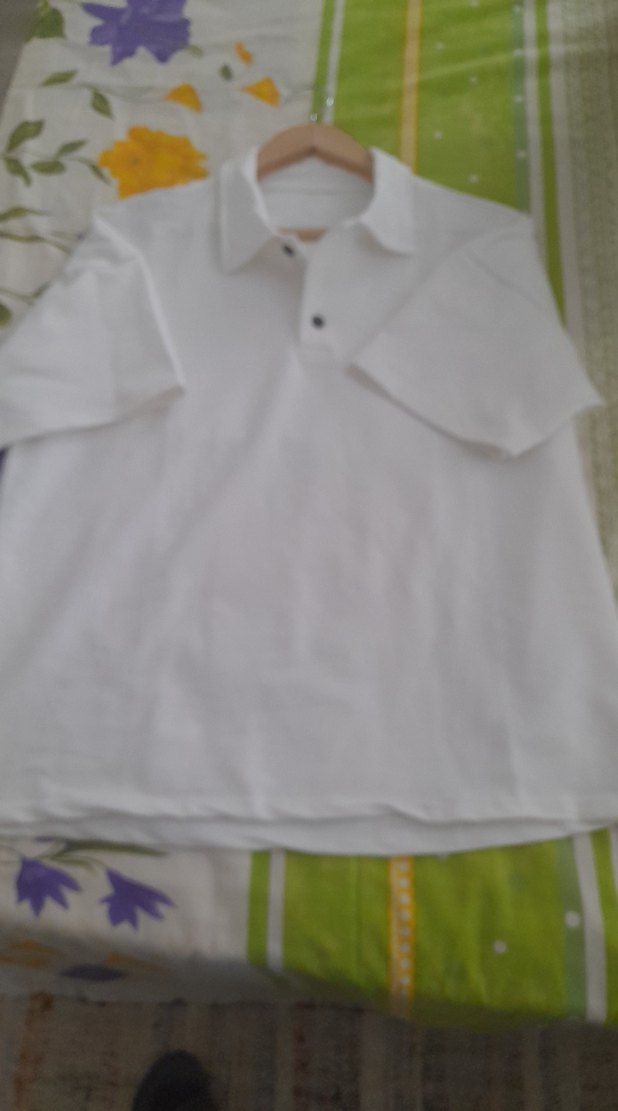 Erkek Beyaz Kısa Kollu Polo Tişört - Görsel 5