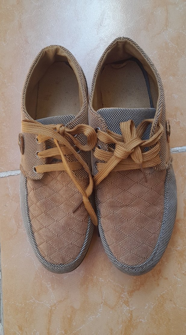 Bej Keten Bağcıklı Erkek Günlük Ayakkabı - Görsel 4