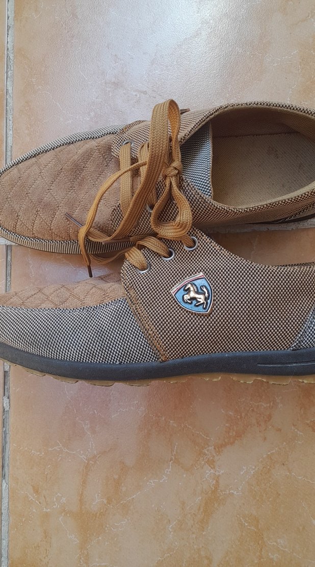 Bej Keten Bağcıklı Erkek Günlük Ayakkabı - Görsel 5