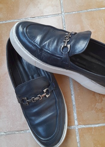 Mavi  Deri Erkek Klasik Ayakkabı. - Görsel 6