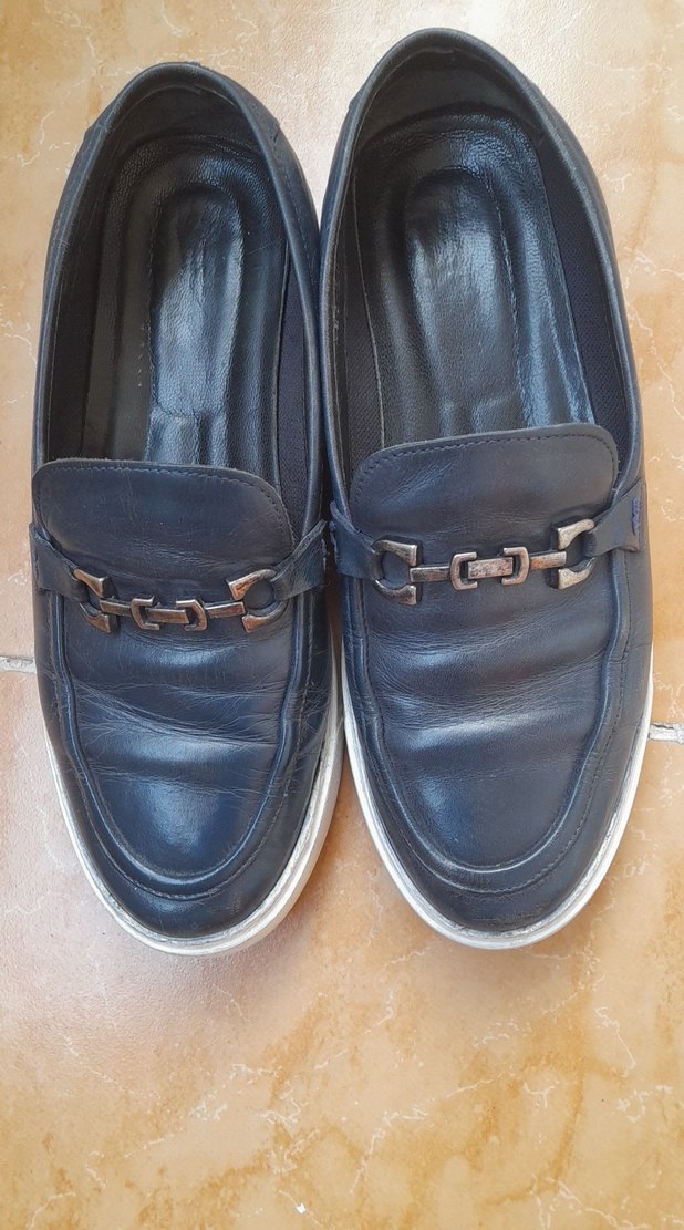 Mavi  Deri Erkek Klasik Ayakkabı. - Görsel 4