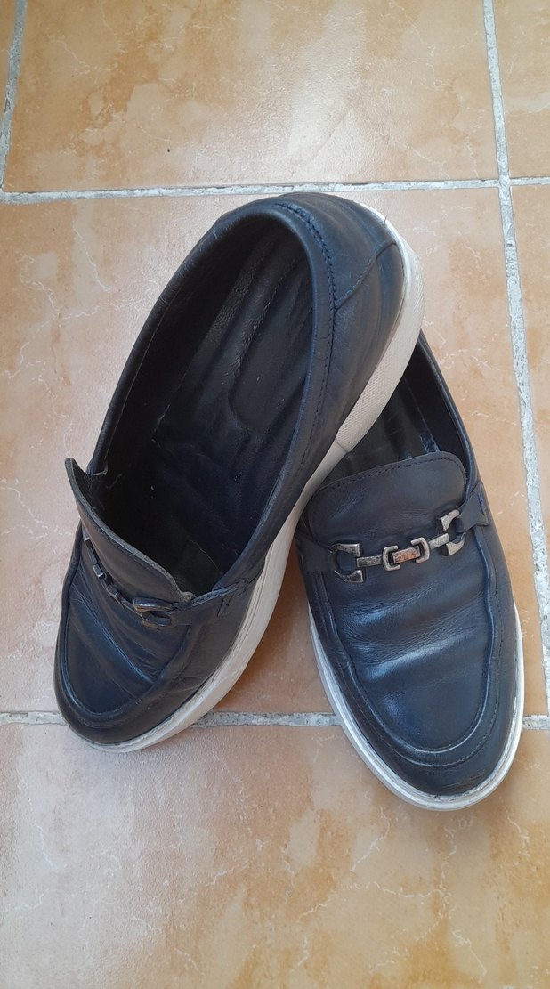 Mavi  Deri Erkek Klasik Ayakkabı. - Görsel 5