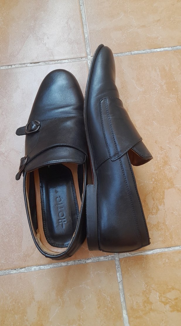 Siyah Deri Tokalı Klasik Ayakkabı - Görsel 5