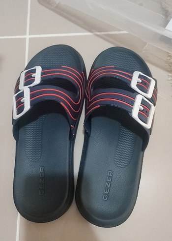 Mavi Baskılı Erkek Kaydırmaz Terlik - Görsel 5