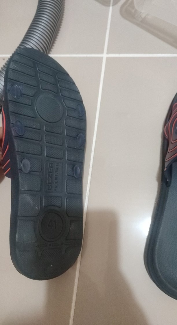 Mavi Baskılı Erkek Kaydırmaz Terlik - Görsel 3