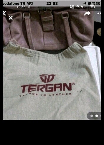 Tergan Tercan marka çanta 0 ayarında orijinaldir
