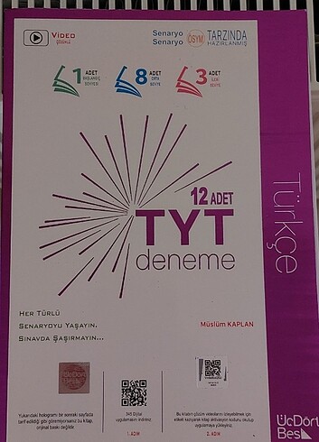 Tyt Türkçe Üçdörtbeş yayınları 12li Türkçe denemesi