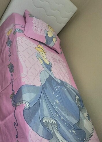 Taç Cinderella kız çocuk yatak örtüsü