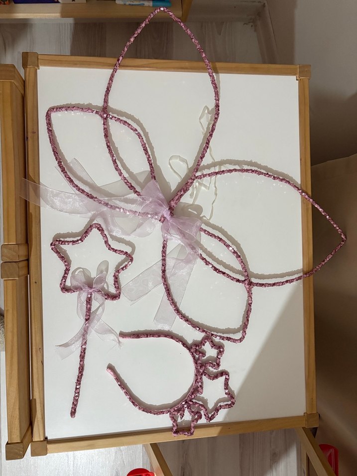 Nakışlı Pembe Fiyonk Saç Aksesuarı Seti - Görsel 2