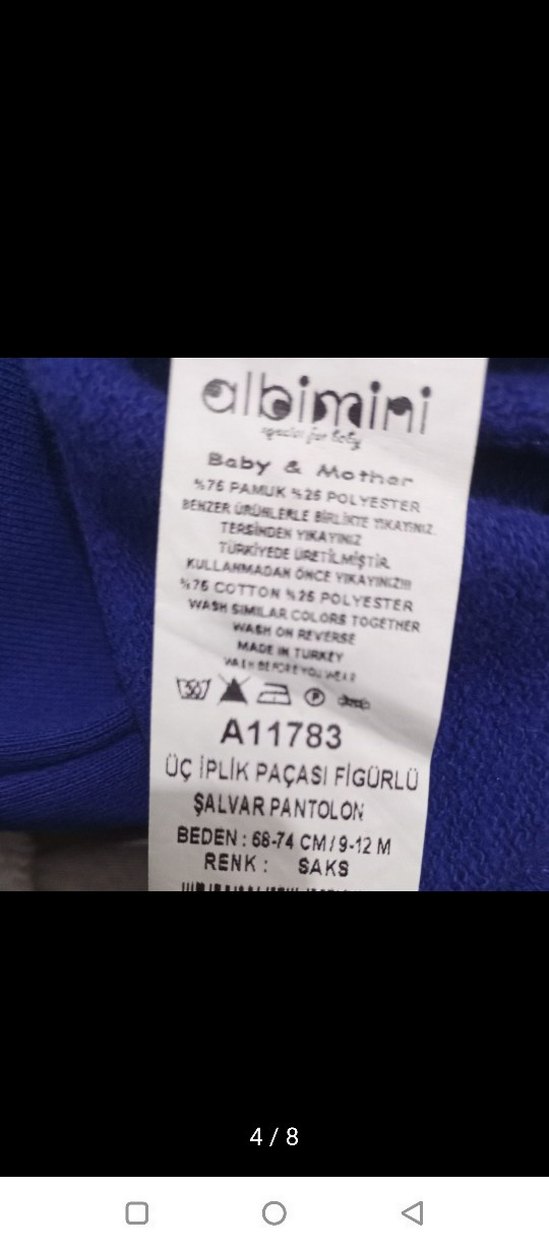 Bebek şalvar  eşofman altı kışlık - Görsel 4