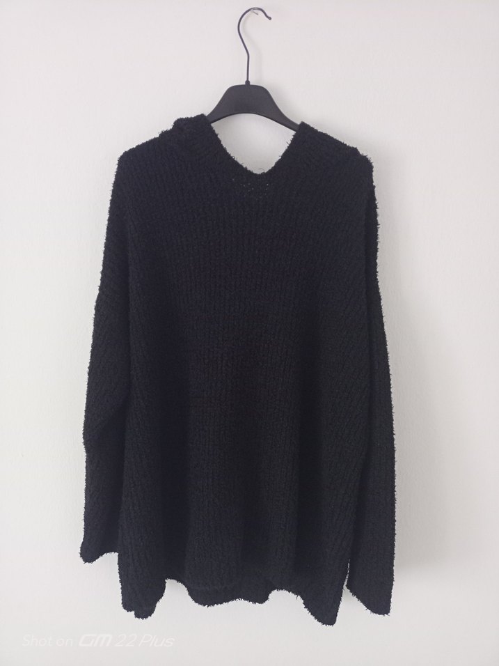 Mavi Marka Kazak kapişonlu Salaş kadın - Görsel 2