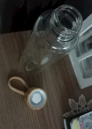 Cam  500 ML bambu kapak Su Şişesi - Görsel 6