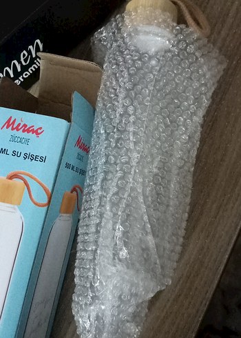 Cam  500 ML bambu kapak Su Şişesi - Görsel 2