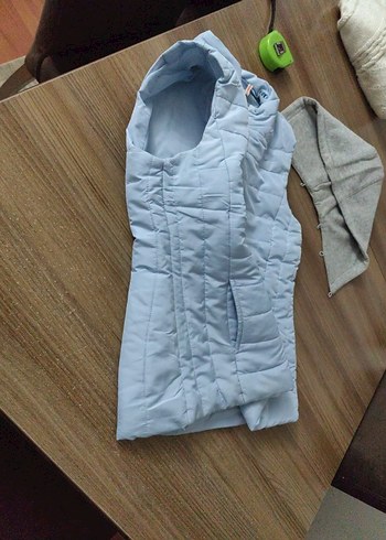 Gri Fermuarlı Kiz çocuk Kolsuz şişme Yelek - Görsel 9