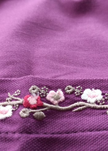 Nakışlı Mor Kadın Gömlek - Görsel 12