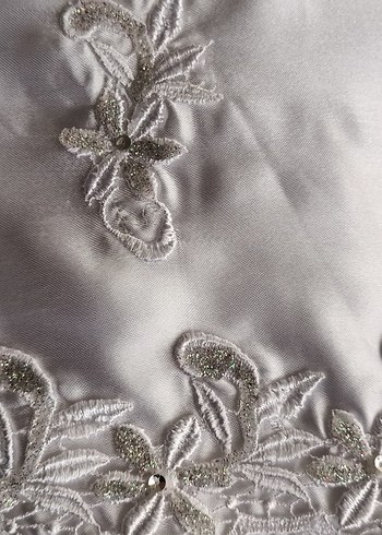 İşlemeli Beyaz gelinlik Örtü - Görsel 11